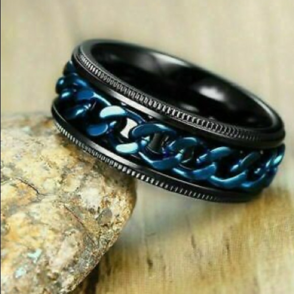 👑Men 8MM wide titanium steel ring - Picture 4 of 8